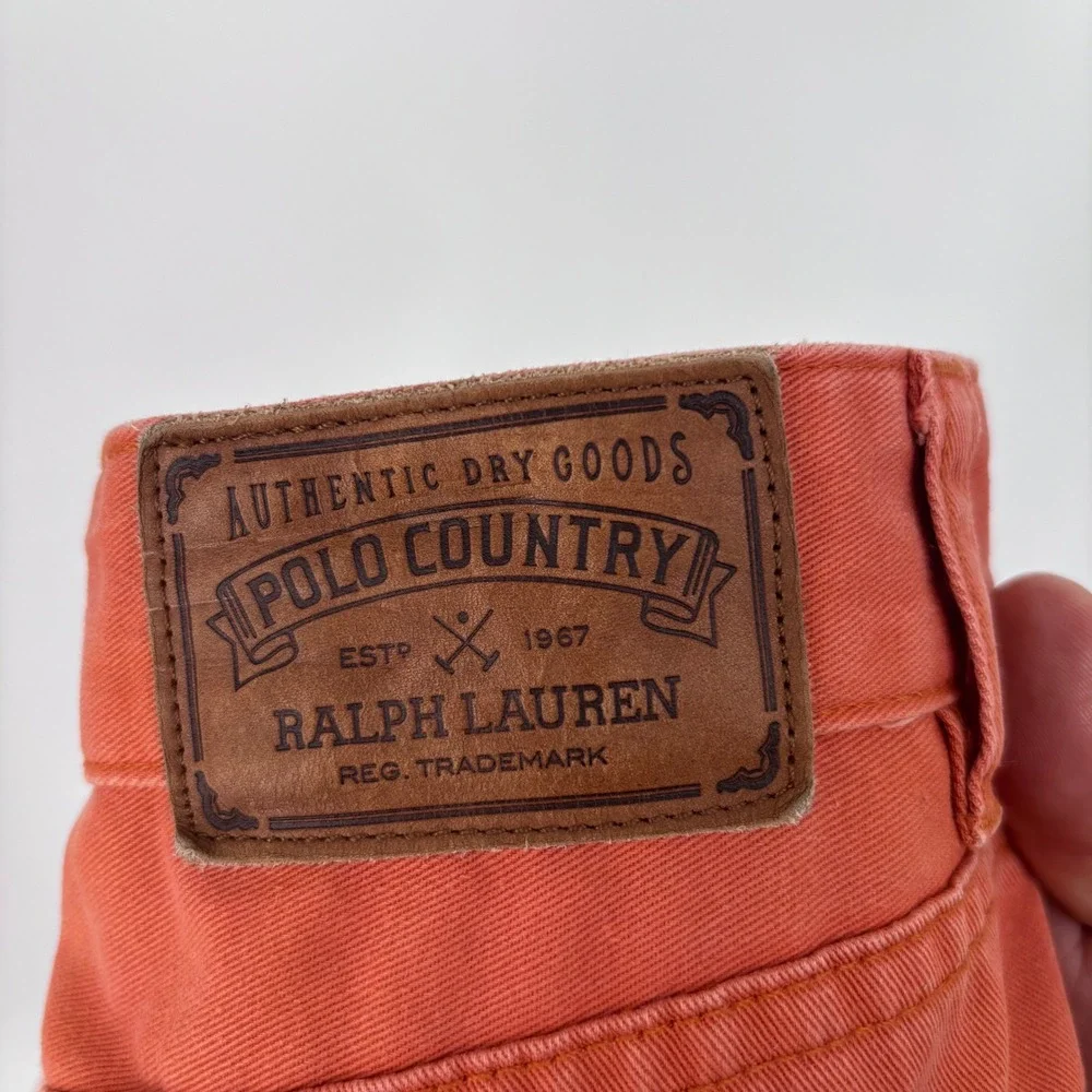 Vintage Polo Country Ralph Lauren 650 Straight 5 Pocket Pants Mens‎ 34/30 Orange